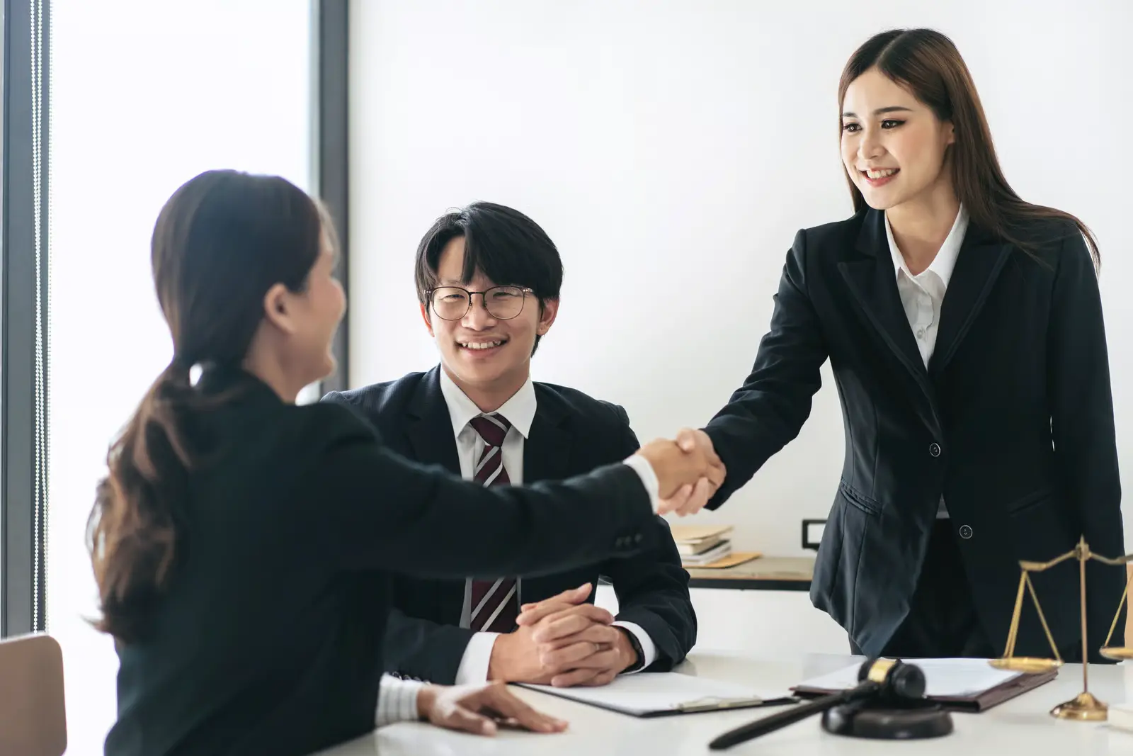 Legal consultation setting that emphasizes authority, trust, and practice-area clarity