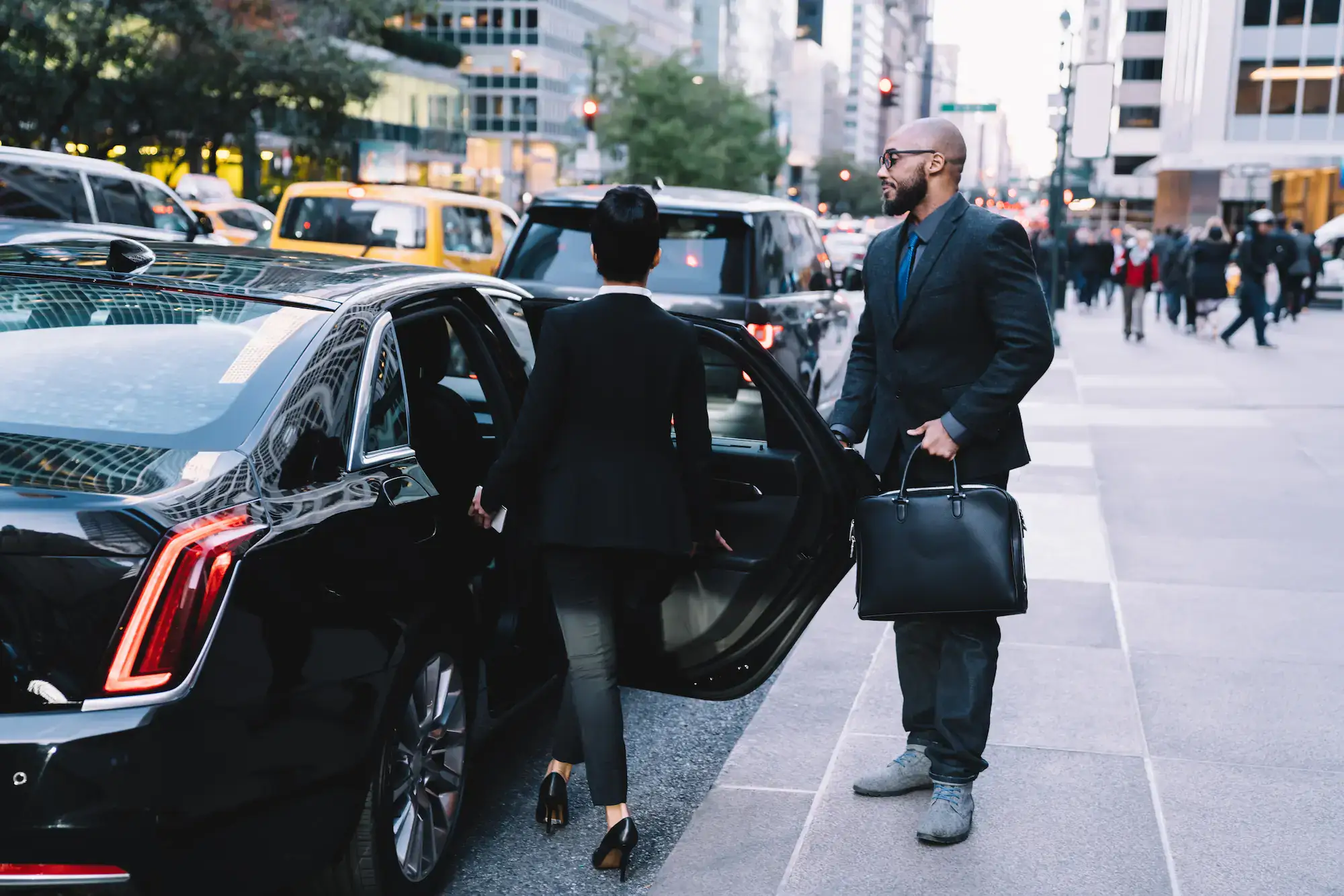 Executive limousine ready for airport and corporate transport demand