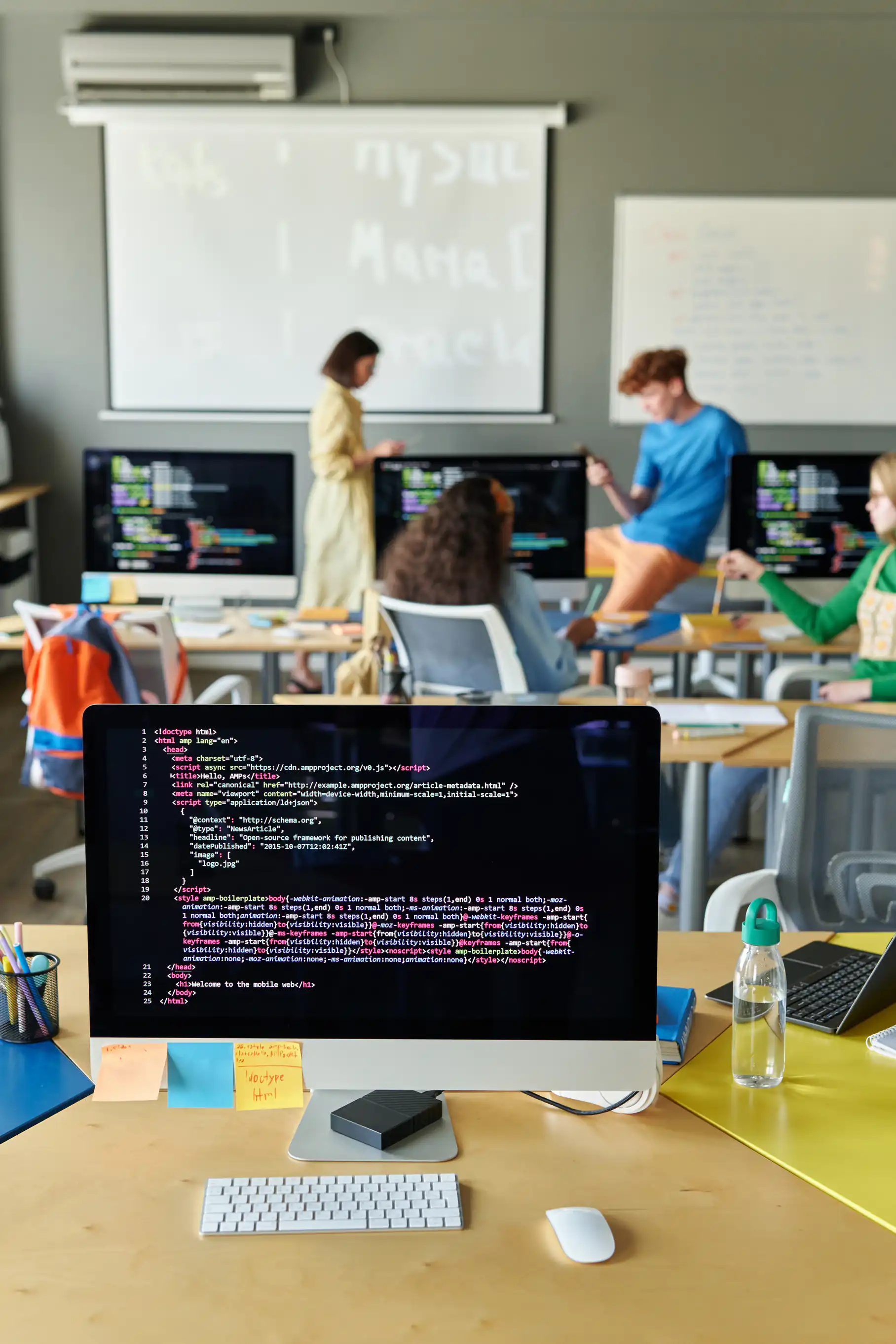Modern responsive website design on multiple devices