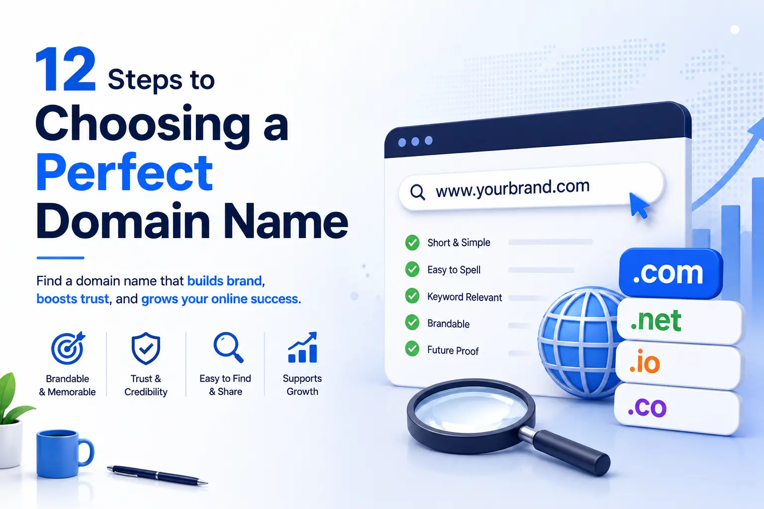 Step-by-step guide to choosing a perfect domain name for your website