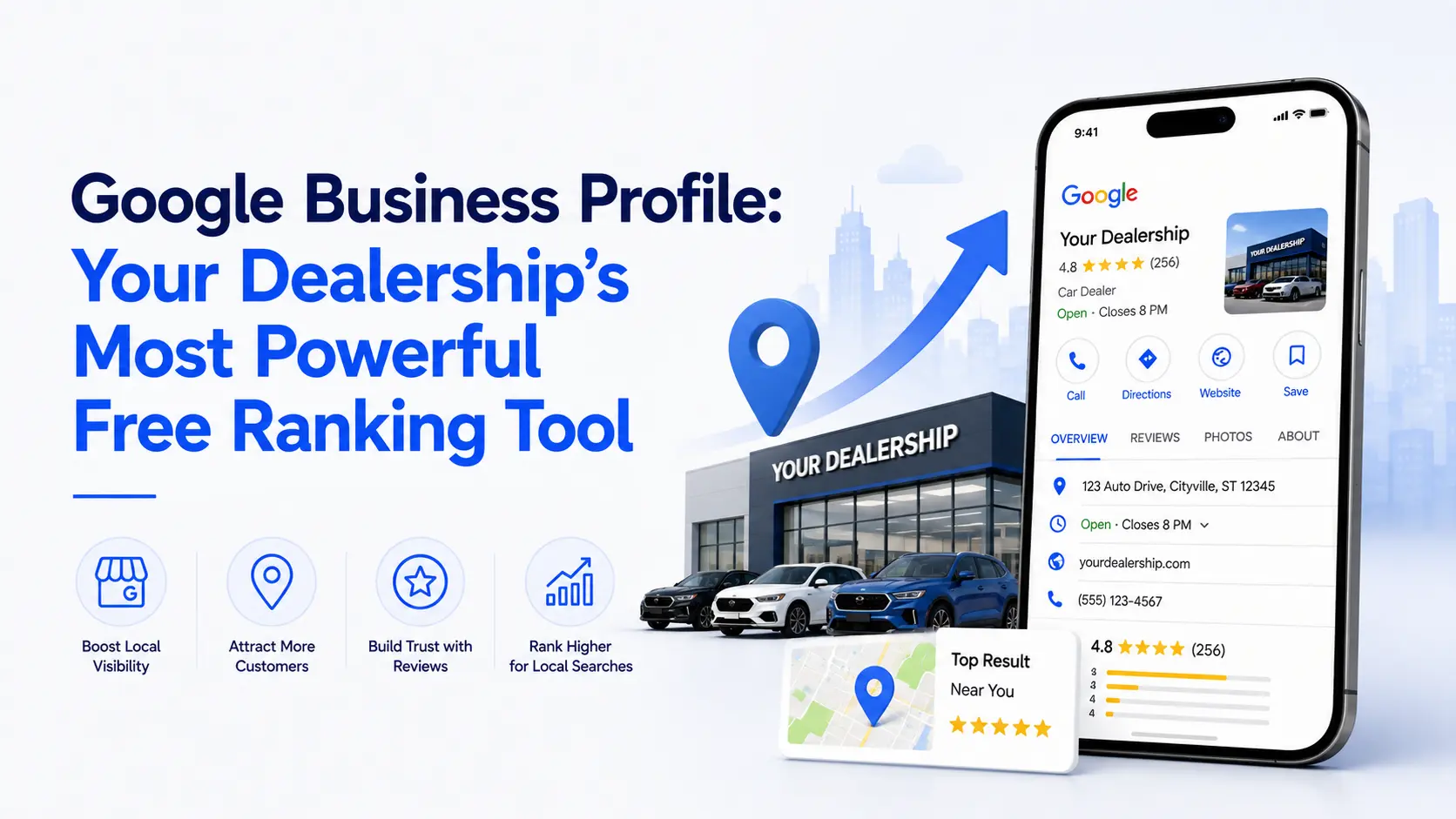 Google Business Profile local SEO dashboard concept
